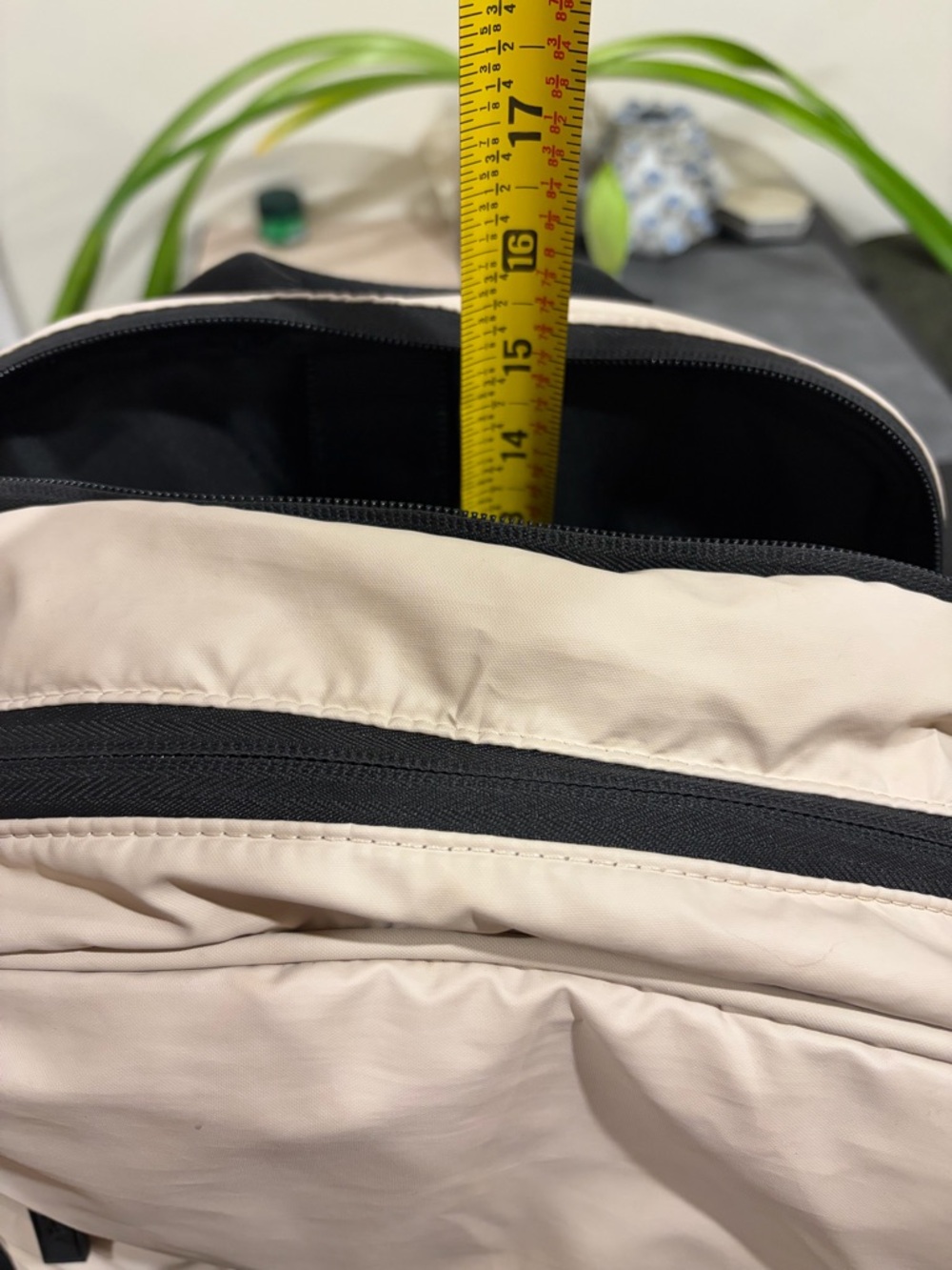Calpak Luka 15” Cream Backpack with Black Trim - Picture 11 of 11